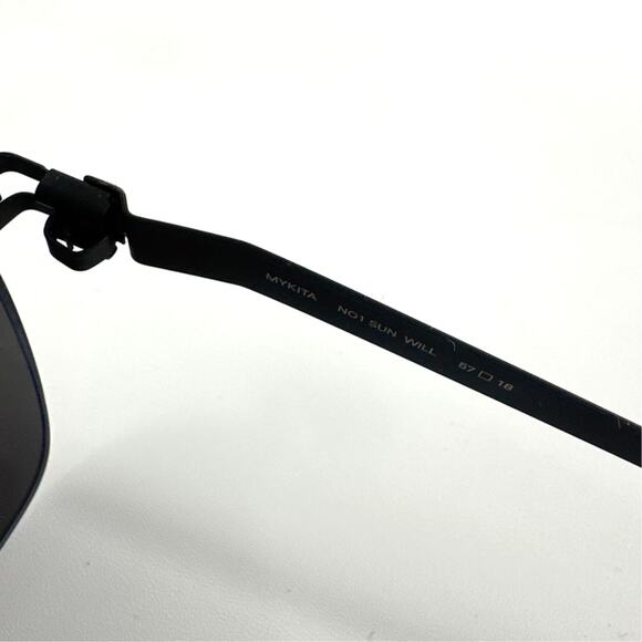 Mykita No1 Sun Will Matte Black Polarized Pro Hi-ConGrey Sunglasses - Picture 5 of 6